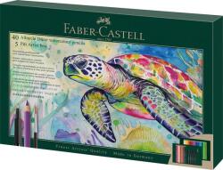Faber-Castell Akvarell ceruza készlet, ecsettel, FABER-CASTELL "Albrecht Dürer & Pitt Artist Pen", 46 db-os szett (TFC217554) - webpapir