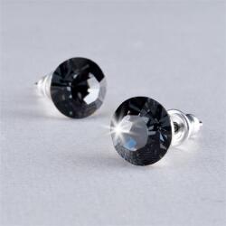 Art Crystella Fülbevaló, Black Diamond SWAROVSKI® kristállyal, 8mm, ART CRYSTELLA® (RSWF007)