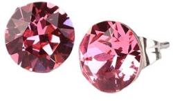 Art Crystella Fülbevaló, rózsaszín SWAROVSKI® kristállyal, 8 mm, ART CRYSTELLA® (RSWF063) - webpapir