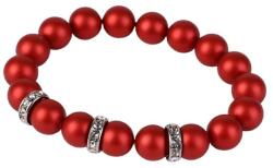 Art Crystella Karkötő, tűzpiros SWAROVSKI® gyöngyből, fehér rondella kristállyal, 10mm, ART CRYSTELLA® M (RSWK0120) - webpapir
