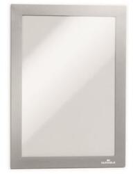 DURABLE Infokeret, A5, öntapadó háttal, mágneses előlappal, DURABLE "DURAFRAME", ezüst-ezüst (DB487123)