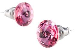 Art Crystella Fülbevaló, rózsaszín SWAROVSKI® kristállyal, csúcsos, 8 mm, ART CRYSTELLA® (RSWF072) - webpapir