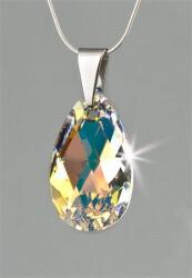 Art Crystella Nyaklánc, esőcsepp formájú, színjátszós fehér SWAROVSKI® kristállyal, 16mm, ART CRYSTELLA® (RSWL007)