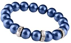 Art Crystella Karkötő, sötétkék SWAROVSKI® gyöngyből, fehér rondella kristállyal, 10mm, ART CRYSTELLA® M (RSWK0122) - webpapir