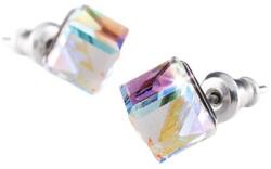 Art Crystella Fülbevaló, kocka, színjátszós opál SWAROVSKI® kristállyal, 6mm, ART CRYSTELLA® (RSWF057)
