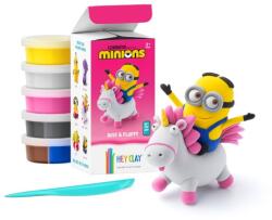 HEY CLAY Hey Clay, Minions, Dave & Fluffy, set creativ, 5 cutii de plastilina