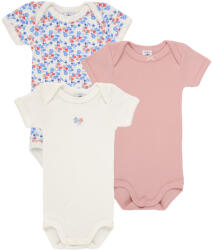 Petit Bateau Body pentru copii 3 BODIES US MC Petit Bateau roz 3 luni