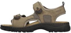 Rieker Sandale barbati, Rieker, 25055-64-Bej, sport, piele ecologica, cu talpa joasa, bej (Marime: 40)