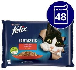 FELIX Fantastic tasakok macskáknak marhahússal, csirkével a zselében 48x85g