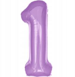 PartyBee Fólia lufi Szám 1 Lila 100cm 1 Éves héliumos lufi