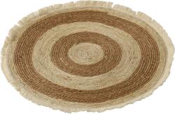  Covor rotund natural VELOR DUO ⌀ 70 cm, bej/maro Covor