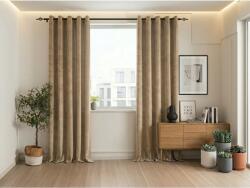  Draperie opaca ELVIO VELVET 140x250 cm, bej Agatat: Inele metalice