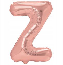 PartyPal Fólia lufi Z betű rózsaszín arany rose gold 40cm Felirat Betű Név