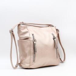 Silvia Rosa rosegold erezett női műbőr váll / hátitáska sr-5593zn