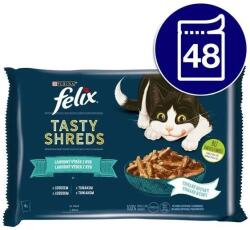 FELIX Tasty Shreds tasakok macskáknak lazac, tonhal lében 48x80g