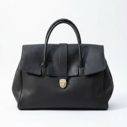 Dollcini Elegáns Fekete Női Tote Kézitáska - Műbőr, Fedeles Záródás, Mindennapi Használatra (649271)