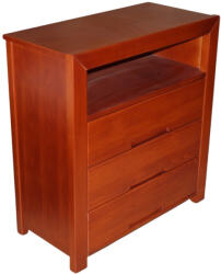 ND No2 Slim bükk 1polcos+3fiókos komód Szél: 87, 2cm Mag: 85cm Mély: 45cm