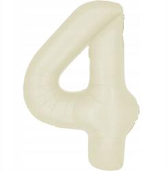 PartyBee Fólia lufi Szám 4 Krém Fehér Bézs 100cm 4 Éves Szülinapi héliumos lufi