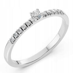 ESSYA 925 Ezüst Gyűrű Gyémántokkal 0, 17 Ct Lab Essya (101-10126/2(2.6)-925-LAB-WHT)