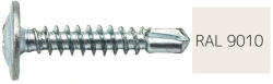  Lapos nagyfejű önfúró lemezcsavar 4, 2x19mm festett RAL9010