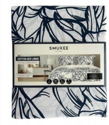 Smukee Tavaszi pamut ágyneműhuzat Smukee 220x200 fehér-sötétkék Peonie (5904708974111)
