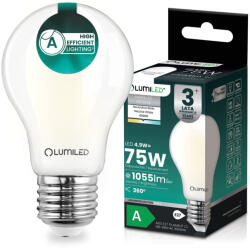 Lumileds LED izzó E27 A60 4, 9W 1055lm = 75W semleges fényű 4000K 360° Filament A energiaosztály LUMILED (LUMLEDJ0418)