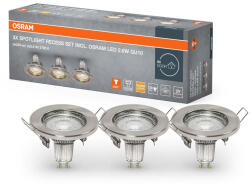 OSRAM Süllyesztett LED spot lámpatest GU10 2.6W 2700K 230lm nikkel Osram (4099854482786)