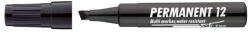 ICO Alkoholos marker, 1-4 mm, vágott, ICO "Permanent 12", fekete (TICP12FK) - papirtar