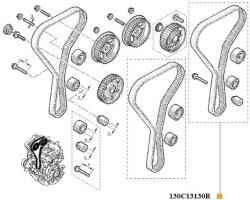 Original Renault Set pompa apa + curea dintata ORIGINAL RENAULT 13 0C 131 30R (13 0C 131 30R)