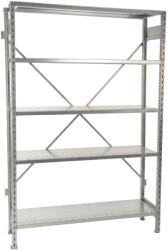  Horganyzott, teljes fémből készült STOW állvány 200x130x30 cm - 5 polc, teherbírás 800 kg - ALAP MODUL