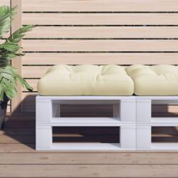 vidaXL Perna de paleti, crem, 50x50x12 cm, material textil GartenMobel Dekor (360427)