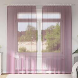 vidaXL Perdele Voile cu buzunare pentru bare 2 buc violet GartenMobel Dekor (4102204)