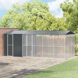 vidaXL Cusca pentru pasari Antracit 645 x 310 x 247 cm Otel Galvanizat GartenMobel Dekor (3325163)