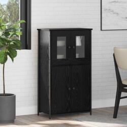 vidaXL Bufet Stejar Negru 62 x 32 x 106, 5 cm Lemn compozit GartenMobel Dekor (882253) Comoda