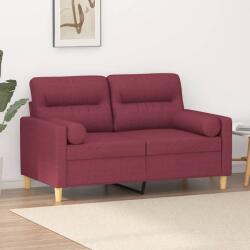 vidaXL Canapea cu 2 locuri cu pernute, rosu vin, 120 cm, textil GartenMobel Dekor (3200819) Canapea