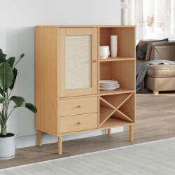 vidaXL Dulap înalt SENJA aspect ratan maro, 90x40x112cm GartenMobel Dekor (358052) Comoda