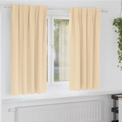 vidaXL Perdele Opaque cu Inel 2 pcs Crem 175 x 140 cm Poliester GartenMobel Dekor (4107484)