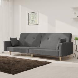 vidaXL Canapea extensibila cu 2 locuri, 2 perne, gri deschis, textil GartenMobel Dekor (375741) Canapea
