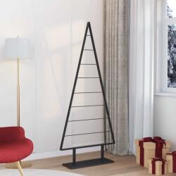 vidaXL Pom de Craciun din metal cu suport Negru 180 cm Otel GartenMobel Dekor (42019173)