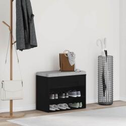 vidaXL Banca pentru pantofi Stejar Negru 60 x 30 x 45 cm Lemn compozit GartenMobel Dekor (862702) Pantofar