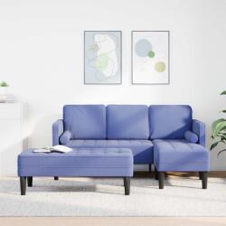 vidaXL Set de canapea cu perna 2 pcs Albastru Jeans Poliester GartenMobel Dekor (3329262) Canapea