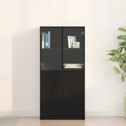 vidaXL Bufet Stejar Negru 68 x 37 x 142 cm GartenMobel Dekor (3329301) Comoda