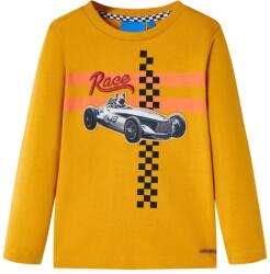 vidaXL Tricou pentru maneci lungi pentru copii, ocru, 116 GartenMobel Dekor (13076)