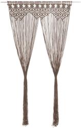 vidaXL Perdea macrame, gri taupe, 140 x 240 cm, bumbac GartenMobel Dekor (323983)