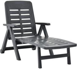 vidaXL Sezlong pliabil, antracit, plastic GartenMobel Dekor (48756)