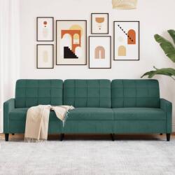 vidaXL Canapea cu 3 locuri, verde închis, 210 cm, catifea GartenMobel Dekor (4007646) Canapea