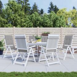 vidaXL Perne scaun cu spatar înalt, 6 buc. , gri, 120x50x3 cm, textil GartenMobel Dekor (314105)