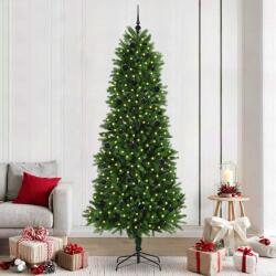 vidaXL Brad de Craciun cu 300 LED cu suport Verde 240 cm PE GartenMobel Dekor (3396350)