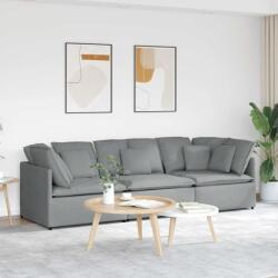 vidaXL Canapea modulara cu perne, gri deschis, textil GartenMobel Dekor (3321267) Canapea