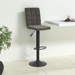 vidaXL Scaun de bar, gri închis, catifea GartenMobel Dekor (335753)